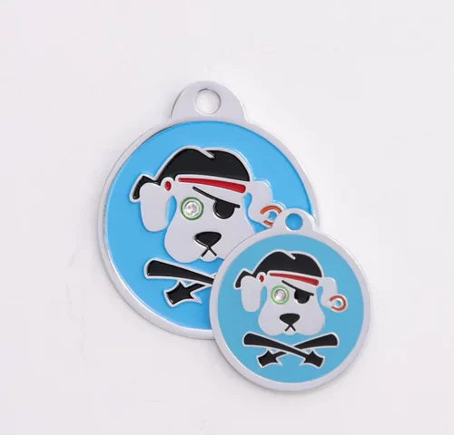 Swarovski Pirate Dog Tag