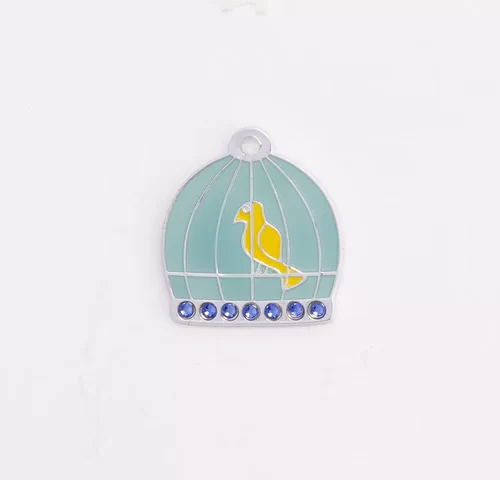 Swarovski Bird Cage Cat Tag